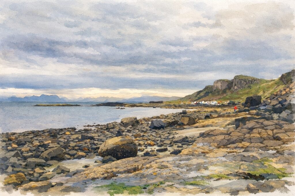 Staffin Beach at low tide