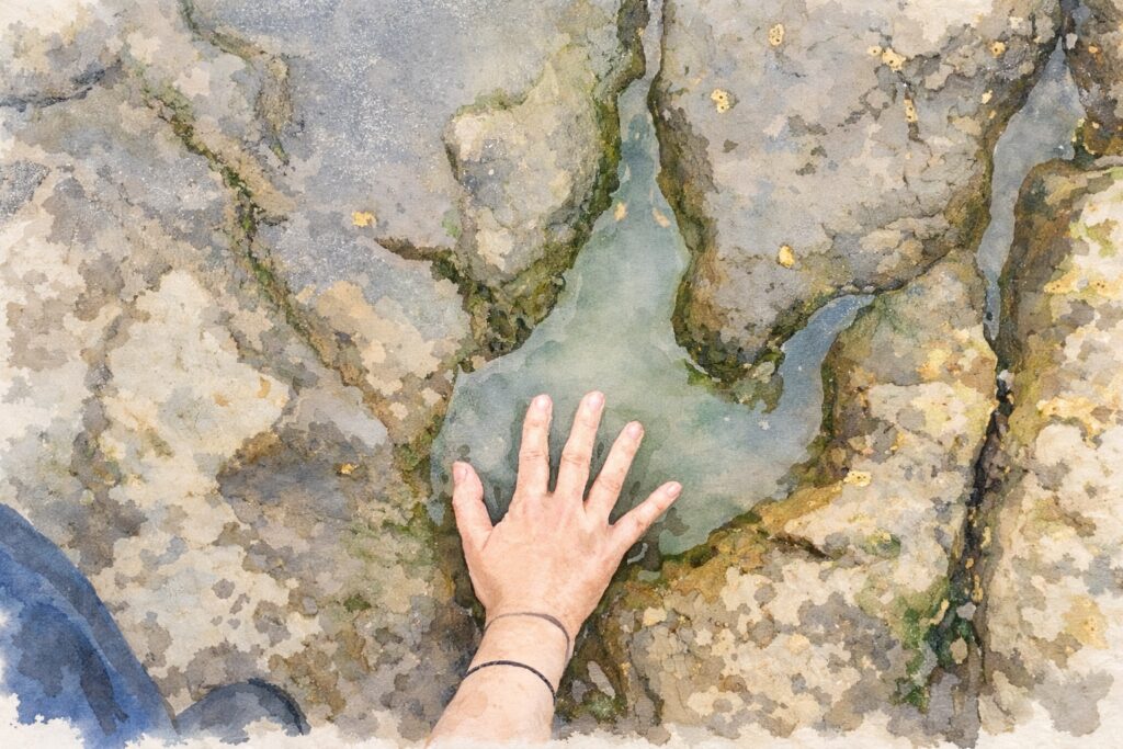 Dinosaur footprint at Staffin Beach