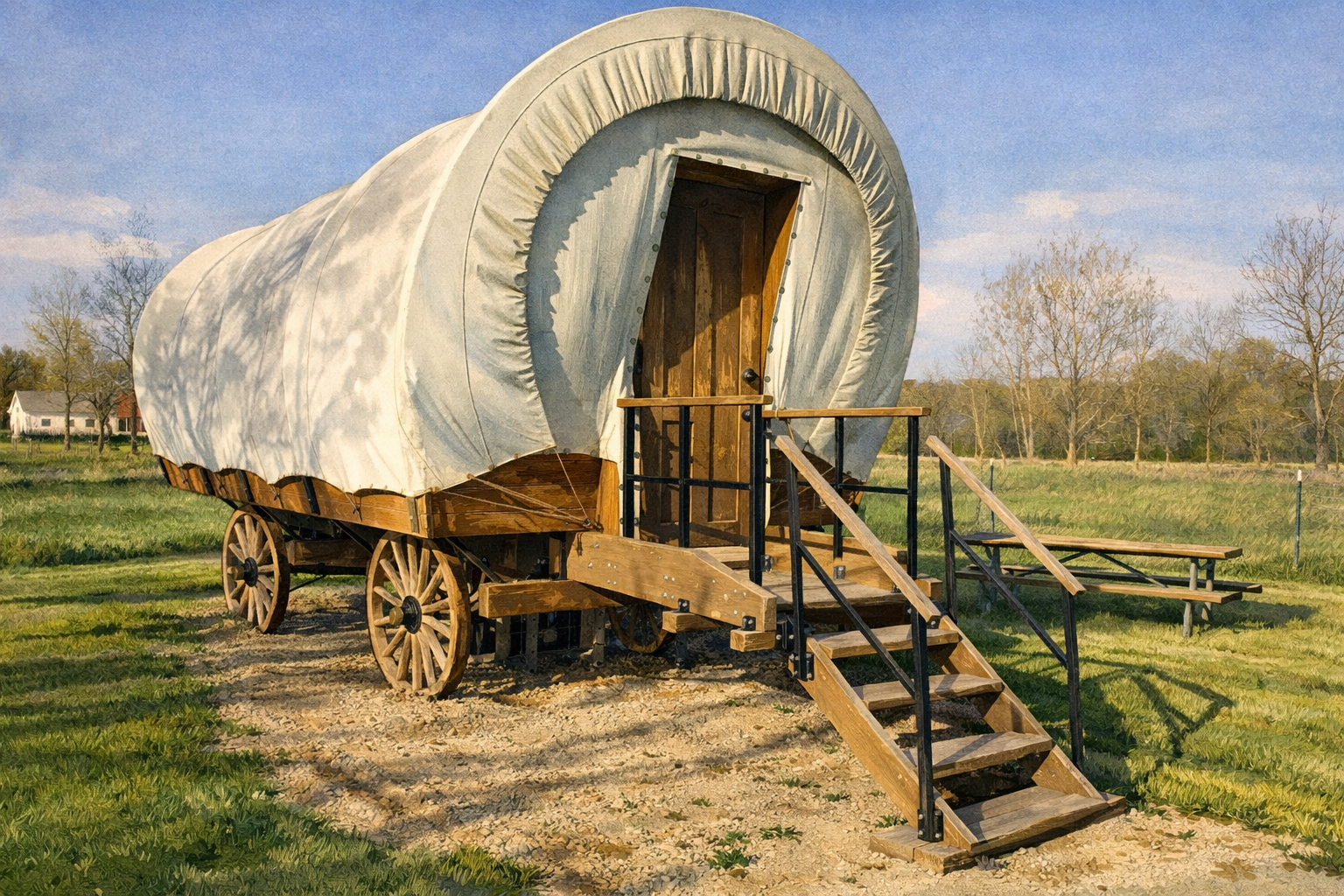 Covered Wagon Camping at Fort Ransom State Park: A Unique North Dakota Experience